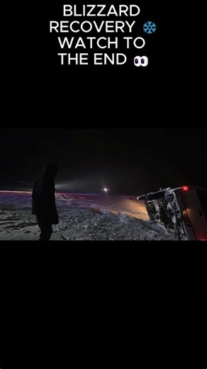 Uprighting a Truck in Blizzard Conditions ❄️ | Winter Recovery #shorts