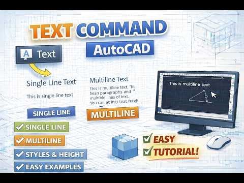 AutoCAD Text Tutorial | Single Line & Multiline Text Explained |Polytechnic & Diploma Students Guide