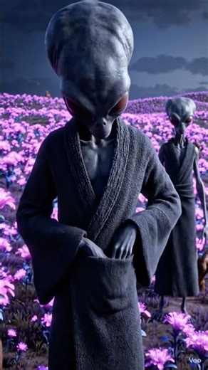 Explore a mysterious alien world filled with glowing purple flowers and magical cinematic sci