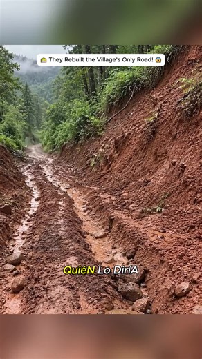 Village road rebuilt: mountain road construction before and after