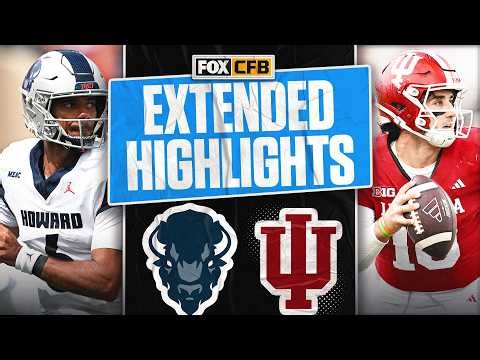 Howard Bison vs No. 5 Indiana Hoosiers Highlights 🏈 FOX College Football
