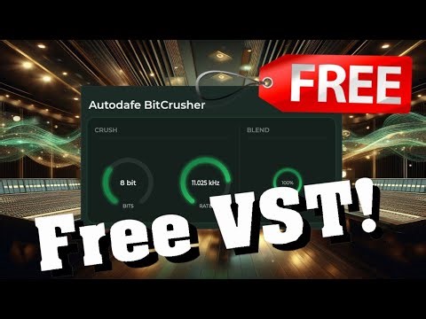 【New Free VST!】 New Precise & Musical Bit Crusher VST! Autodafe Bitcrusher