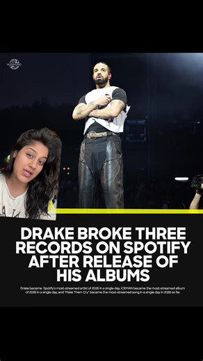 On May 15th, Drake made history as he broke three records on Spotify following the release of ‘ICEMAN’, ‘MAID OF HONOUR’, and ‘HABIBTI.’ • Drake is the most streamed artist of 2026 in a single day. • ‘ICEMAN’ is the most streamed album of 2026 in a single day. • “Make Them Cry” is the most streamed song in a single day of 2026 so far.