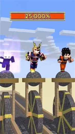 Who Will Be the LAST Runner Standing in Minecraft? 🏃🔥#goku #gojo #Saitama #Herobrine #jiren #viral