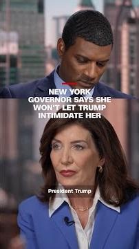 New York governor says she won't let Trump intimidate her