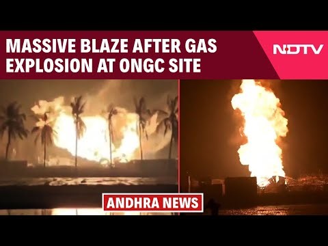 Andhra Pradesh Fire | Massive Blaze After Gas Explosion at ONGC Site in Andhra’s Konaseema
