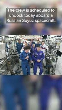 Astronaut and cosmonauts returning home after eight months in orbit