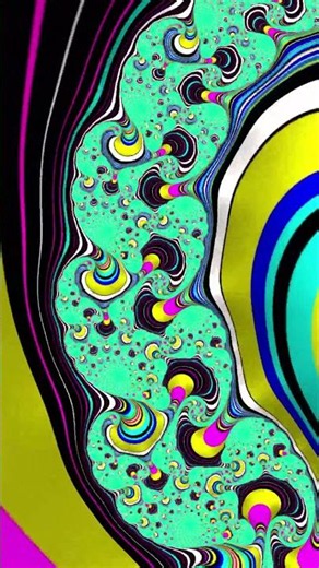 #fractal #shortsart #animationart Techno Acid Vortex: Trippy Mandelbrot Spirals Into Infinity