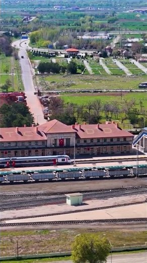 Most Beautiful Train Station Surrounded by Nature | 4K Drone View #nature #drone #train