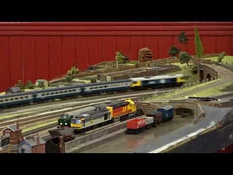 B.M.Rly.S: HATTONS is, Class 66 GBRf/BR Blue No.66789, was running on OO Gauge Layout. (V10)