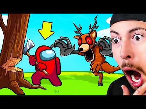 Mini Crewmate VS 99 Nights In The Forest Characters?! (Among Us)