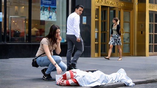 Test reveals reactions to stealing from homeless people