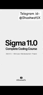 Sigma 11.0 course review free DSA in C++ and java course by apna college free review #sigma11 #dsa