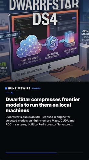 DwarfStar compresses frontier models to run them on local machines #Shorts