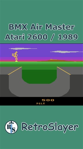 BMX Airmaster - Atari 2600 (1989) Pulling off crazy moves on the half pipe and sticking the landing on the Ramp Jump feels incredible. #BMXAirmaster #Atari2600 #RetroGaming