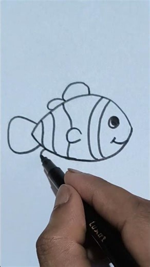 easy fish drawing for beginners