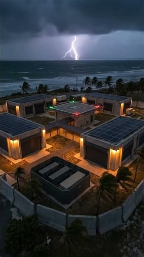 Hurricane-Proof Compound Built Just in Time, Watch It Seal Up Before the Storm Hits! #timelapse