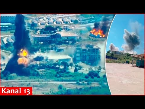 Thailand strikes Cambodian casino reportedly used as a military base – Video footage