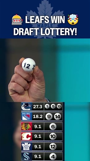LEAFS WIN FIRST OVERALL PICK! 🤯