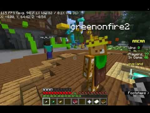 Minecraft pvp in pvp.land #pvpserver #minecraft #subscribe