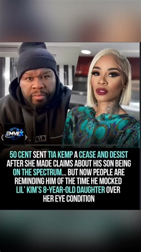 50 Cent Sends Cease & Desist to Tia Kemp... But Gets DRAGGED for Lil' Kim Hypocrisy! #shorts