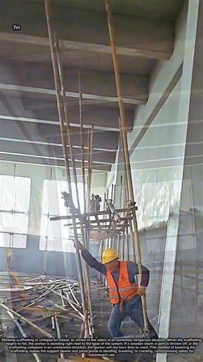 The dismantling of this scaffolding needs improvement