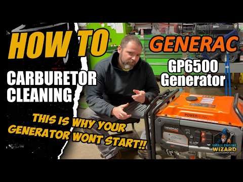 Generac GP6500 Carburetor Cleaning, No Start Fix!