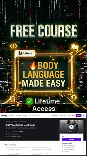 BODY LANGUAGE MADE EASY ✨ Free Udemy Course 2026 #onlinecourses