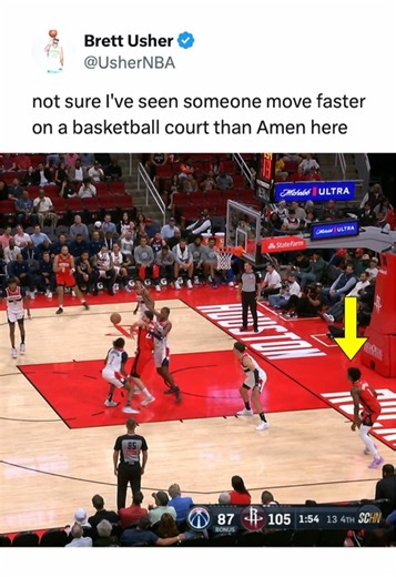 Amen hit a speed power up fr 🤯🔥 (h/t ushernba/X) #nba #amenthompson #basketball #amen #hooper