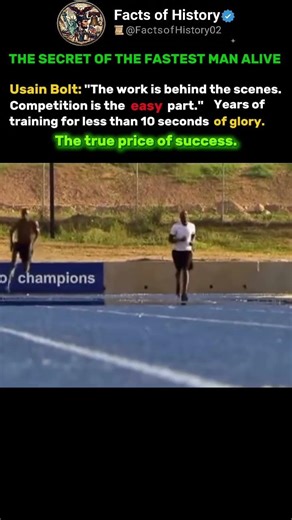 Usain Bolt: The Secret Behind the World’s Fastest Man! #history #facts #foryou #fastest #man
