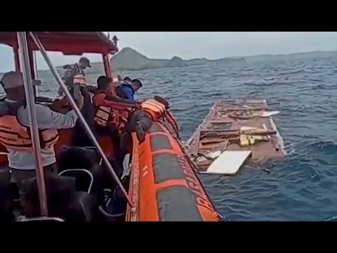 Search continues for a father and his three children after boat capsizes in Indonesia