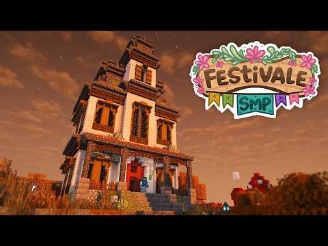 I Built a Halloween Haunted Mansion on Festivale SMP!!!