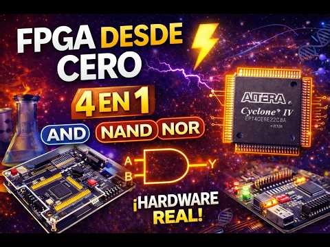FPGA desde CERO #3.1 ⚡ 4 en 1: AND, OR, NAND, NOR en Hardware Real | Cyclone IV