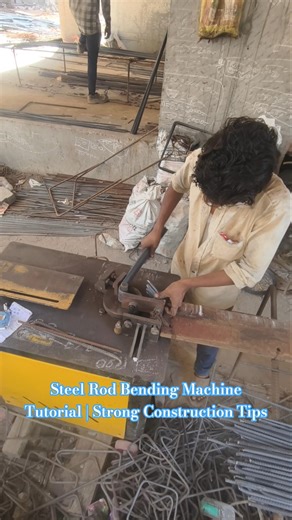 Steel Rod Bending Machine Tutorial | Strong Construction Tips 😲 #construction #barbendingmachine
