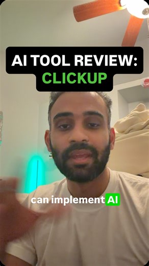 AI Tools . Tutorials . Automation on Instagram: "AI TOOL REVIEW: Clickup Clickup is an AI powered productivity and project management tool designed for businesses, startups, founders, creators and everyday regular people who want to manage work, tasks and goals in one centralized platform. Clickup helps users plan projects, track progress, collaborate with teams and automate workflows using AI to reduce manual work and increase efficiency across daily operations. Core AI features include AI task