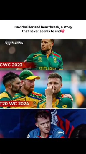 David Miller: The Heartbreak King of Cricket 💔 #CWC23 #T20WC24
