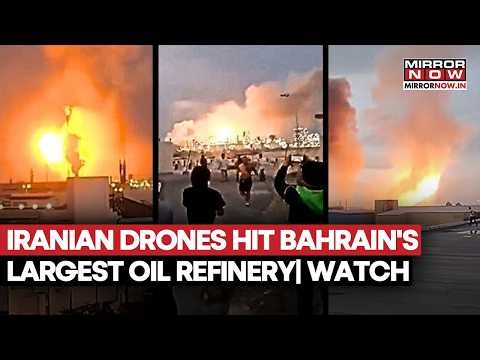 Iranian Shahed Drones Hit Bahrain's Largest Oil Refinery After Israel Attacks Tehran Fuel Depots