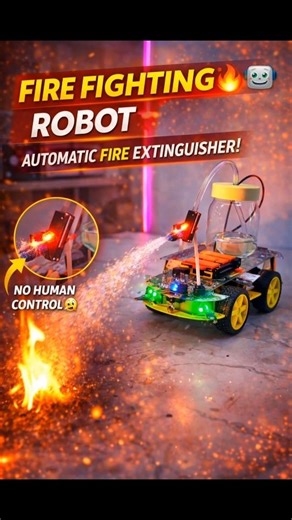 Can This Arduino Robot Detect Fire in Seconds? 🔥🤖 | Firefighting Robot #Shorts