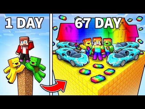 JJ and Mikey: EXPANDING CHUNK Survival in Minecraft!