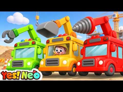 Wheels on the Rescue Bus | Learn Colors with Bus | Superhero Song | Kids Songs | Yes! Neo