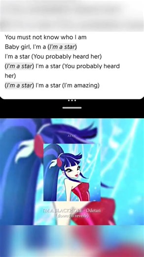 I'M A BLACKHOLE || I'm a star || lyrics || Odetari #imastar #lyrics #odetari #trending