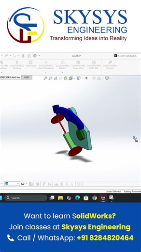 Basic Motor Motion in SolidWorks | Motion Study Tutorial for Beginners