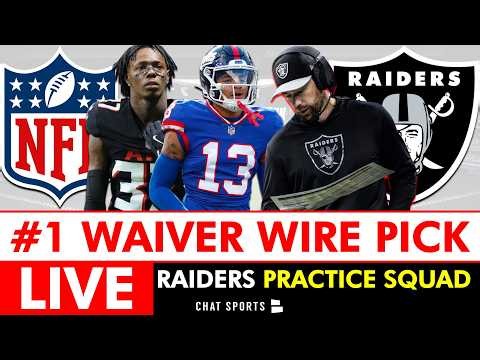 NFL Waiver Wire LIVE: Raiders #1 Pick On Waivers + Top Free Agent & Trade Targets For Las Vegas