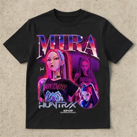 K-pop Demon Hunters Graphic T-shirt, Neon Idol Anime Style Tee, Trendy Fantasy Pop Culture Shirt - Etsy