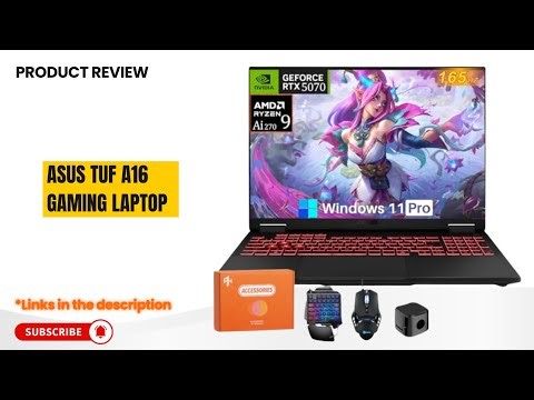 ASUS TUF A16 RTX 5070 Review – Ryzen 9 AI Powerhouse with 165Hz Display!