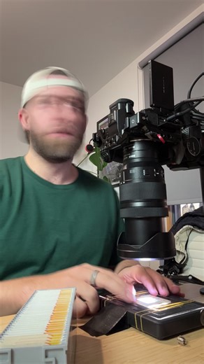 Scanning my late granddad's old slides. The initial test setup is showing great results. #filmphotography #lumix