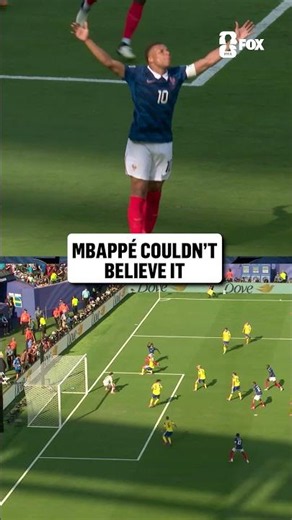 Mbappé was starting to celebrate when his shot went off the post 😳