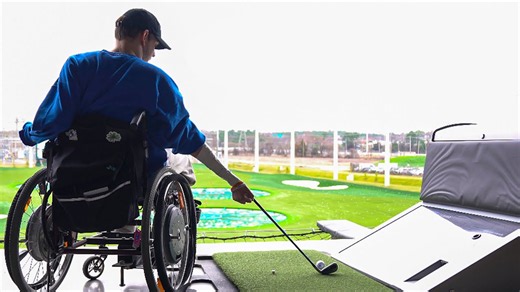 Trying Topgolf for the first time with quadriplegia