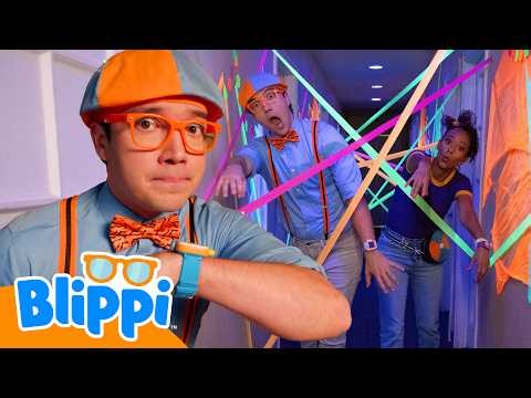 Blippi explores the Halloween House! | Halloween Games & Challenges | Educational Videos for Kids