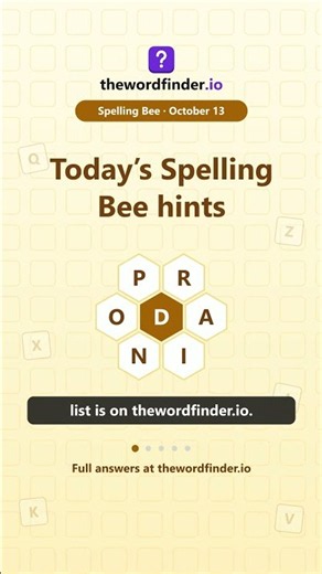 Spelling Bee Answers Today October 13, 2026: Hints and Pangram #shorts #spellingbee #nytspellingbee